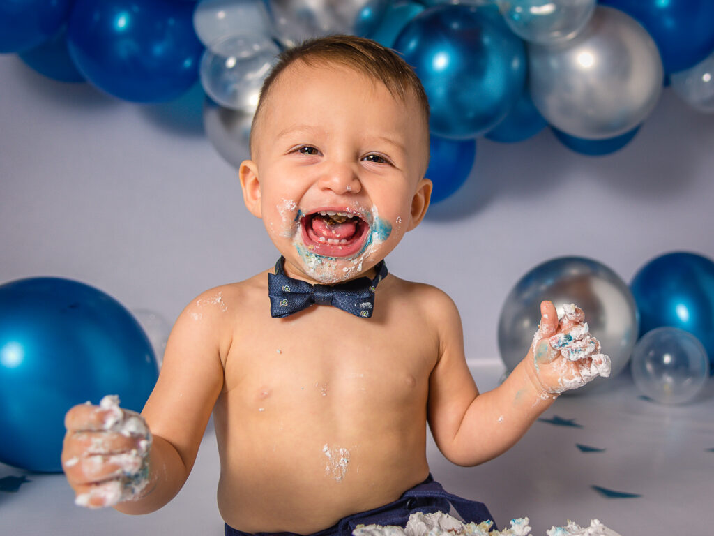 smash cake azul