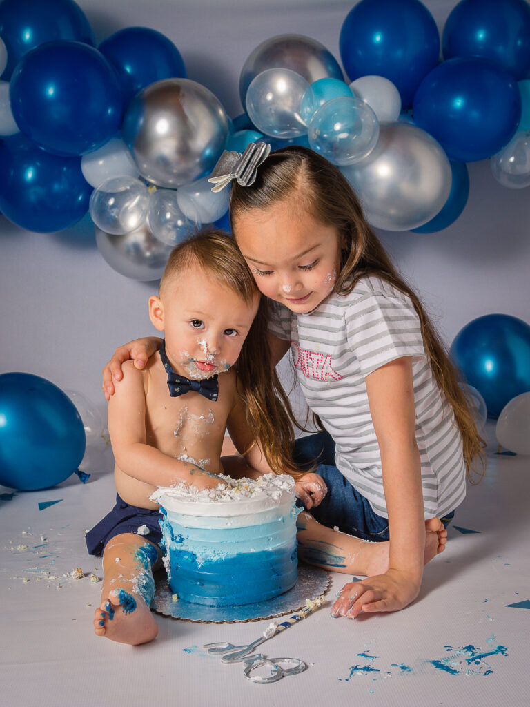 smash cake azul