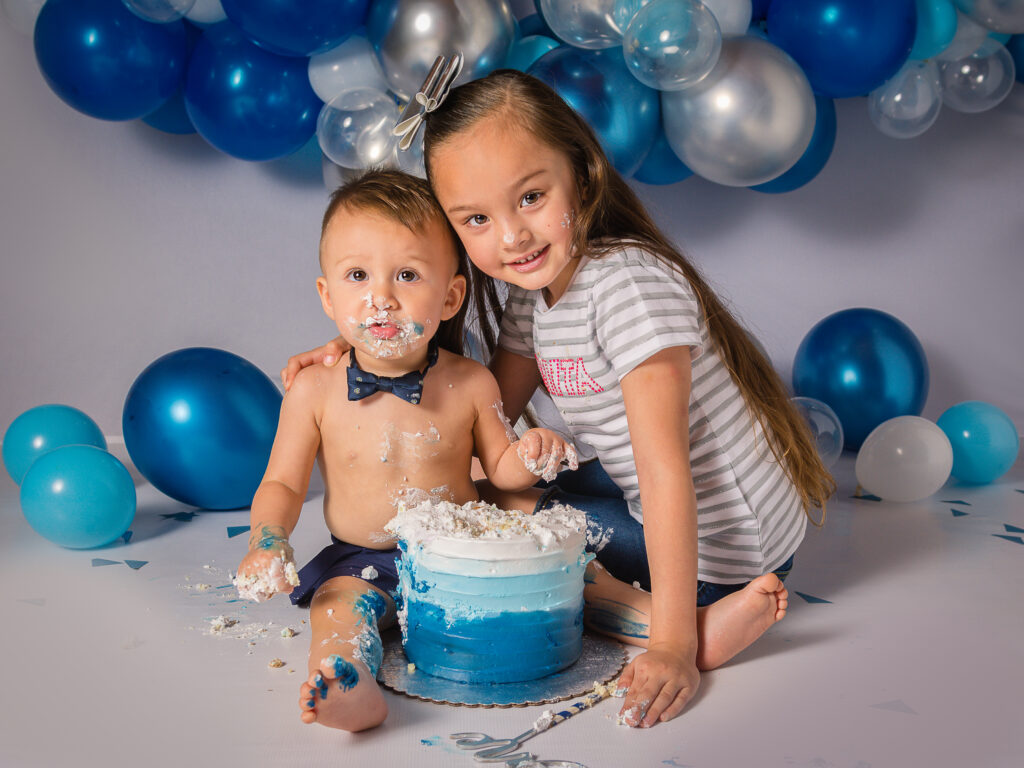 smash cake azul