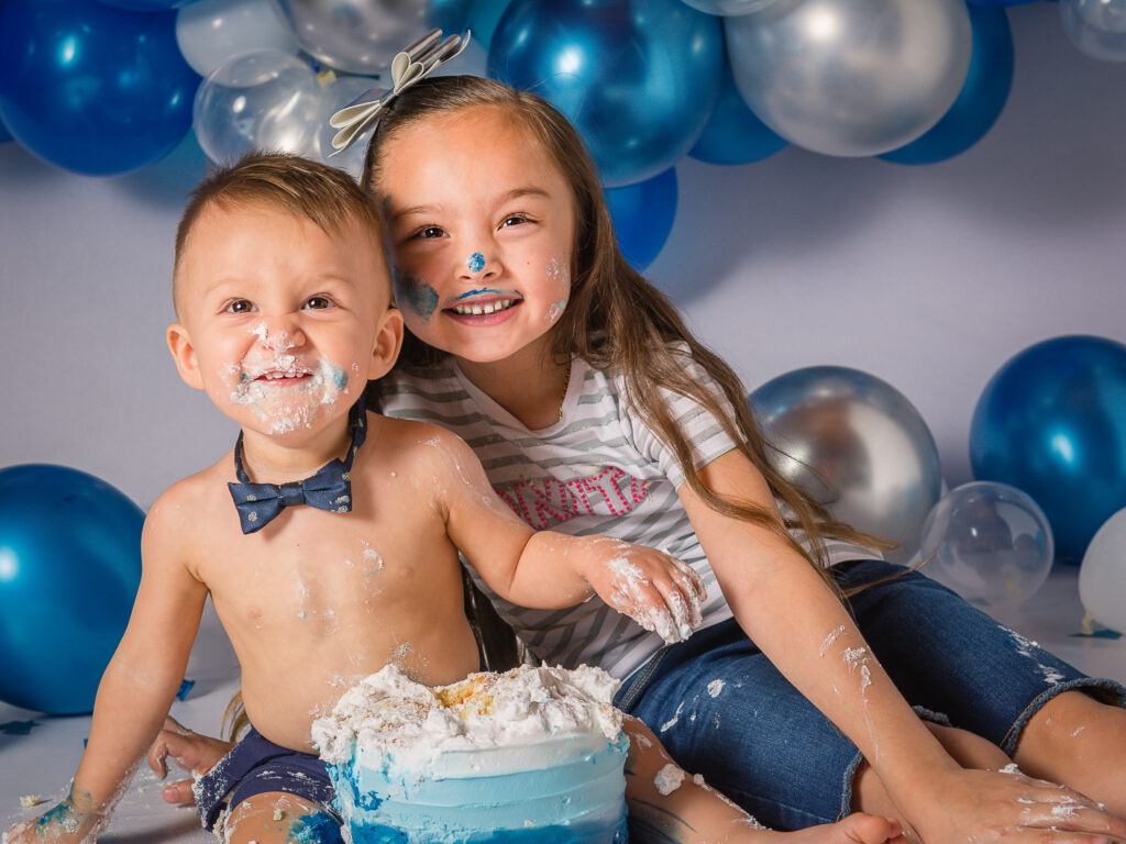 smash cake azul