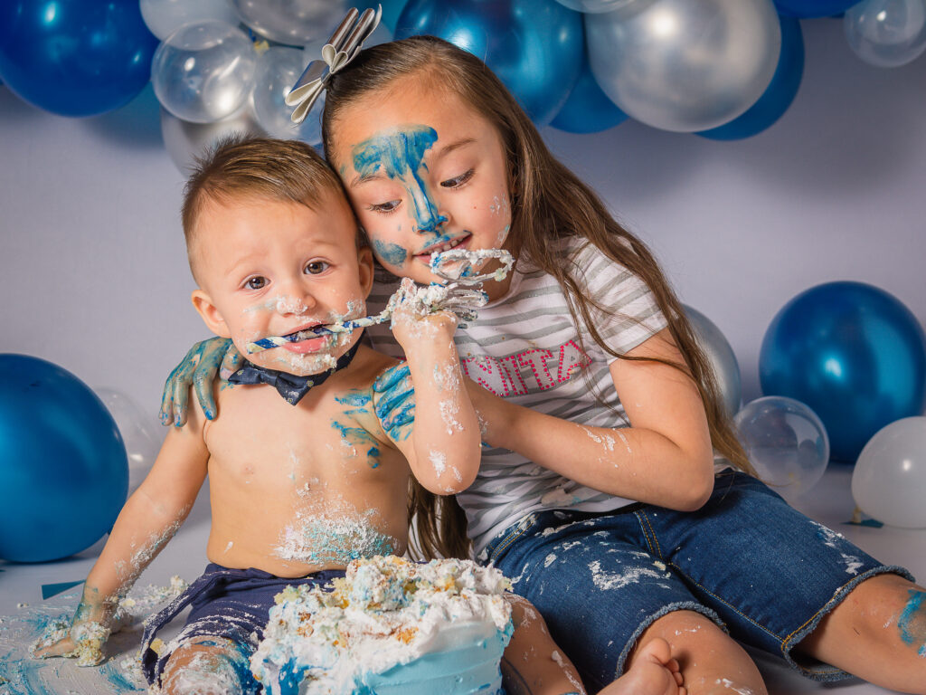 smash cake azul